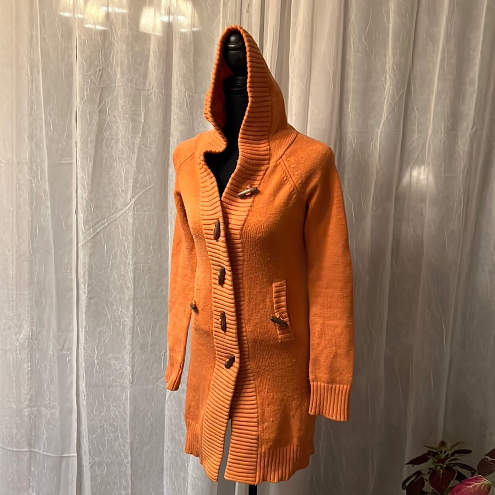 “Liv” orange hooded sweater